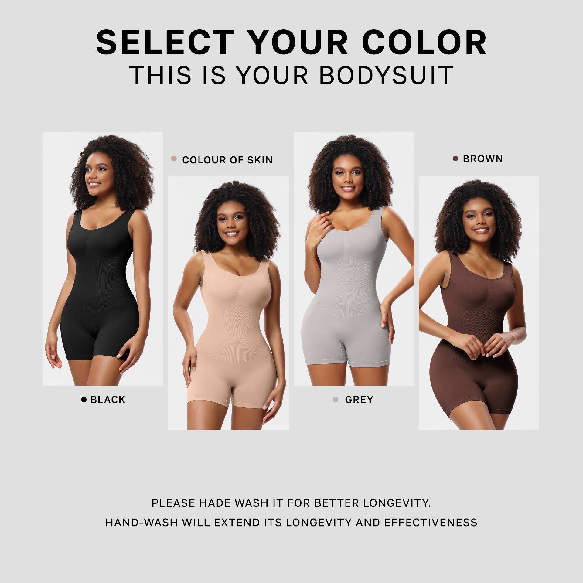 Womens Seamless Bodysuit - Sleeveless Body Shaper Romper Slimming Underwear